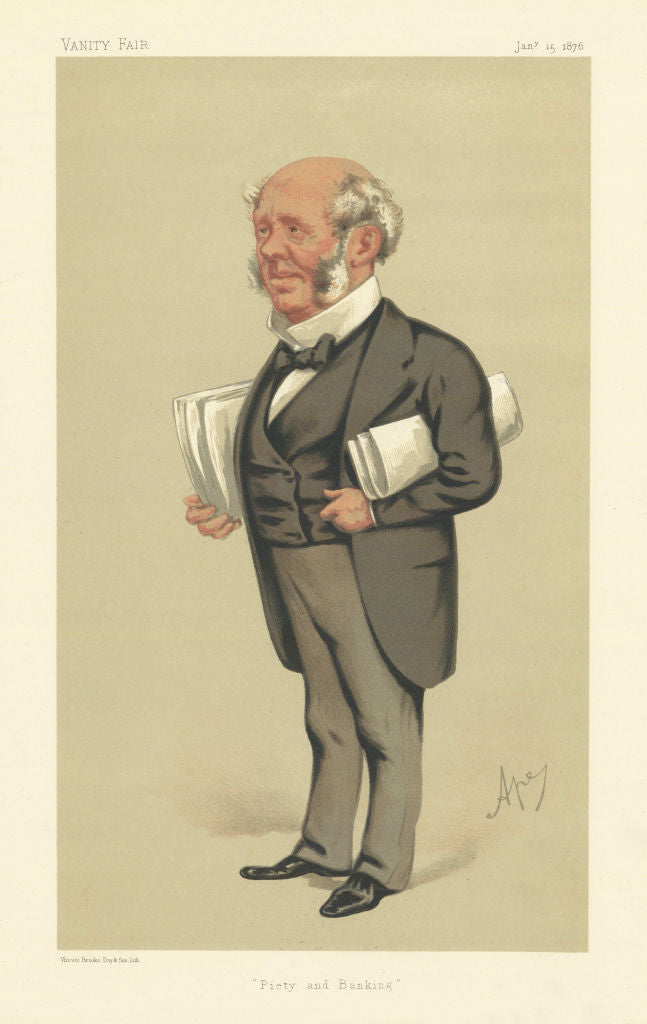 VANITY FAIR SPY CARTOON Arthur Kinnaird 'Piety & Banking' Scotland. Banking 1876